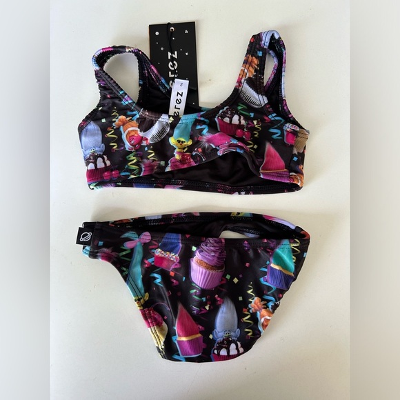 NWT Zara Terez trolls on cupcakes tankini size 2T - Picture 2 of 2